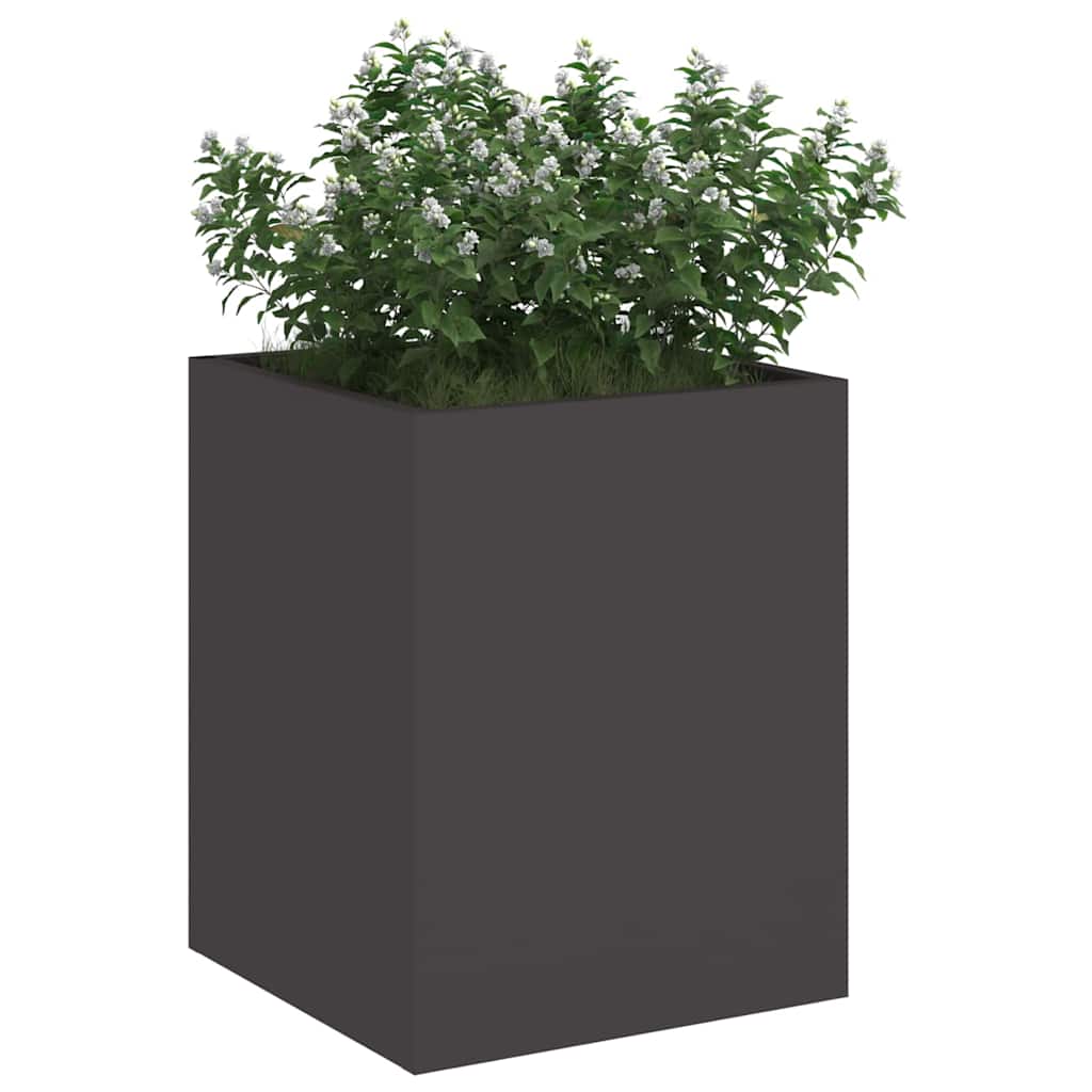 vidaXL Garden Planter Black 32 x 32 x 40 cm Cold-rolled Steel