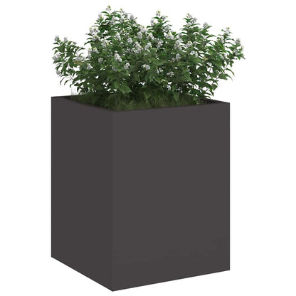 vidaXL Garden Planter Black 32 x 32 x 40 cm Cold-rolled Steel