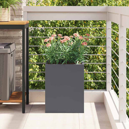 vidaXL Garden Planter Anthracite 32 x 32 x 40 cm Cold-rolled Steel