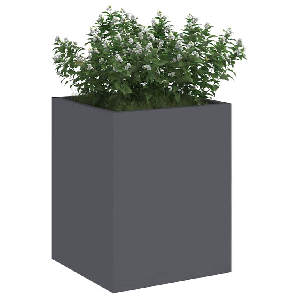 vidaXL Garden Planter Anthracite 32 x 32 x 40 cm Cold-rolled Steel