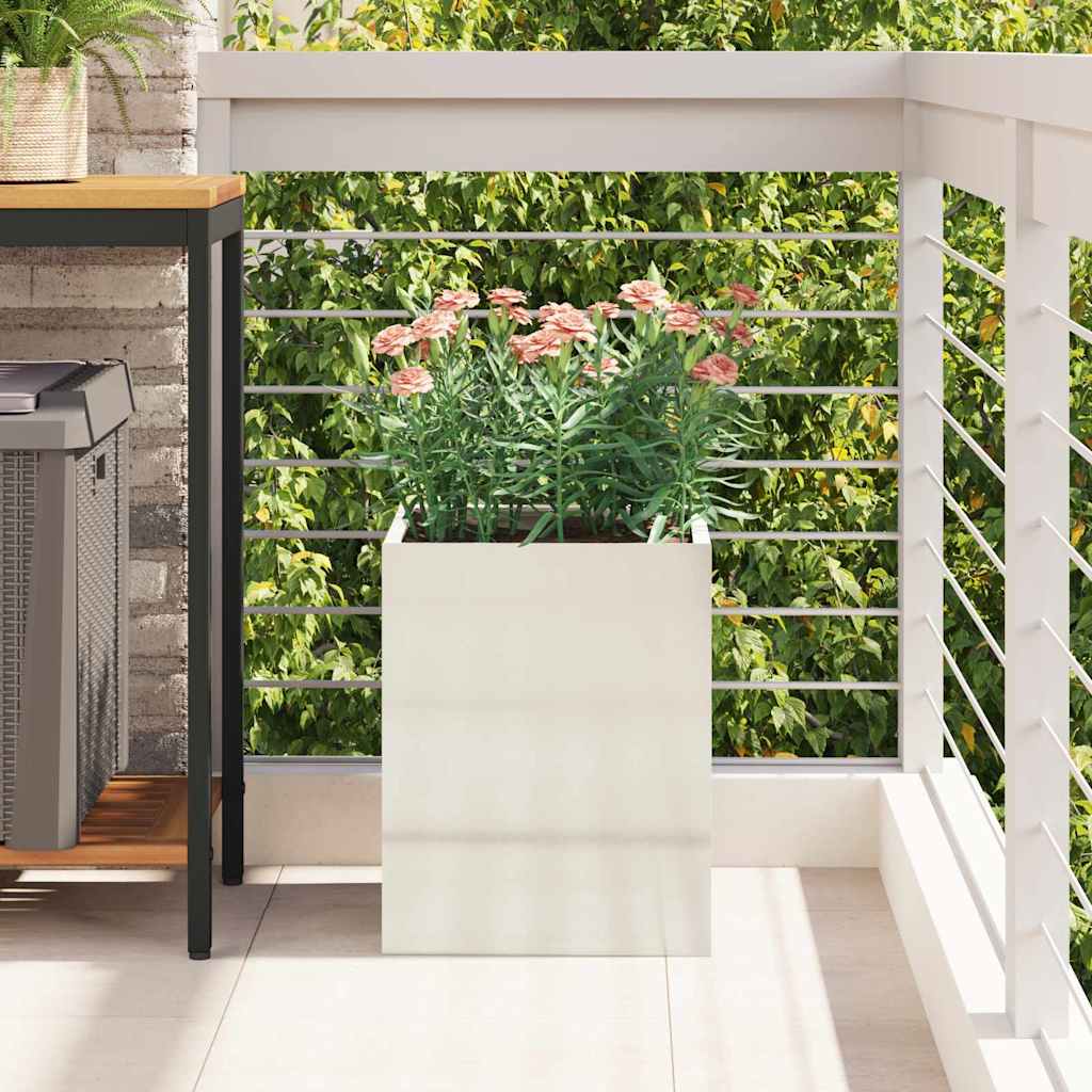 vidaXL Garden Planter Galvanised Steel 32 x 32 x 40 cm
