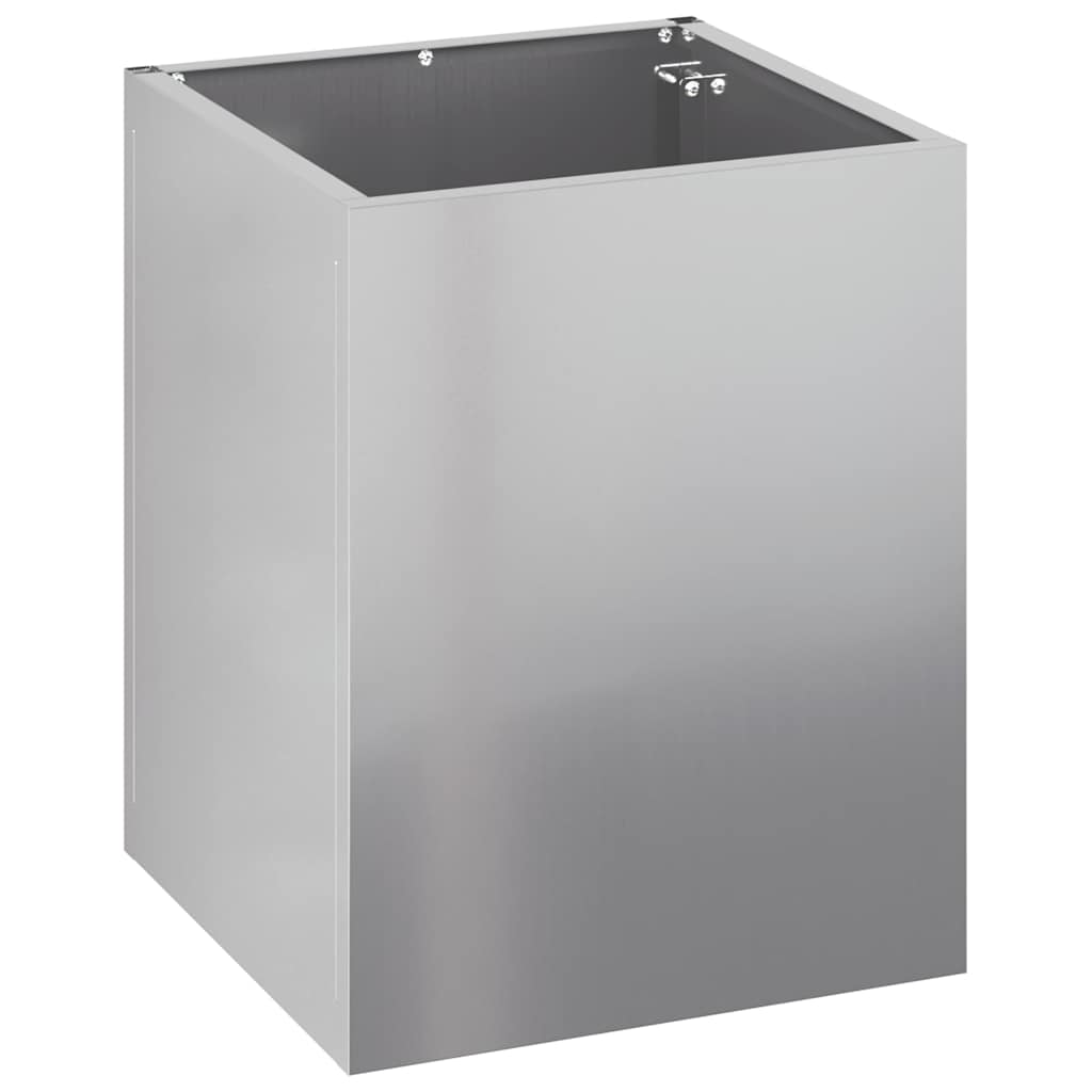 vidaXL Garden Planter Galvanised Steel 32 x 32 x 40 cm