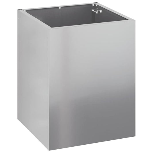 vidaXL Garden Planter Galvanised Steel 32 x 32 x 40 cm