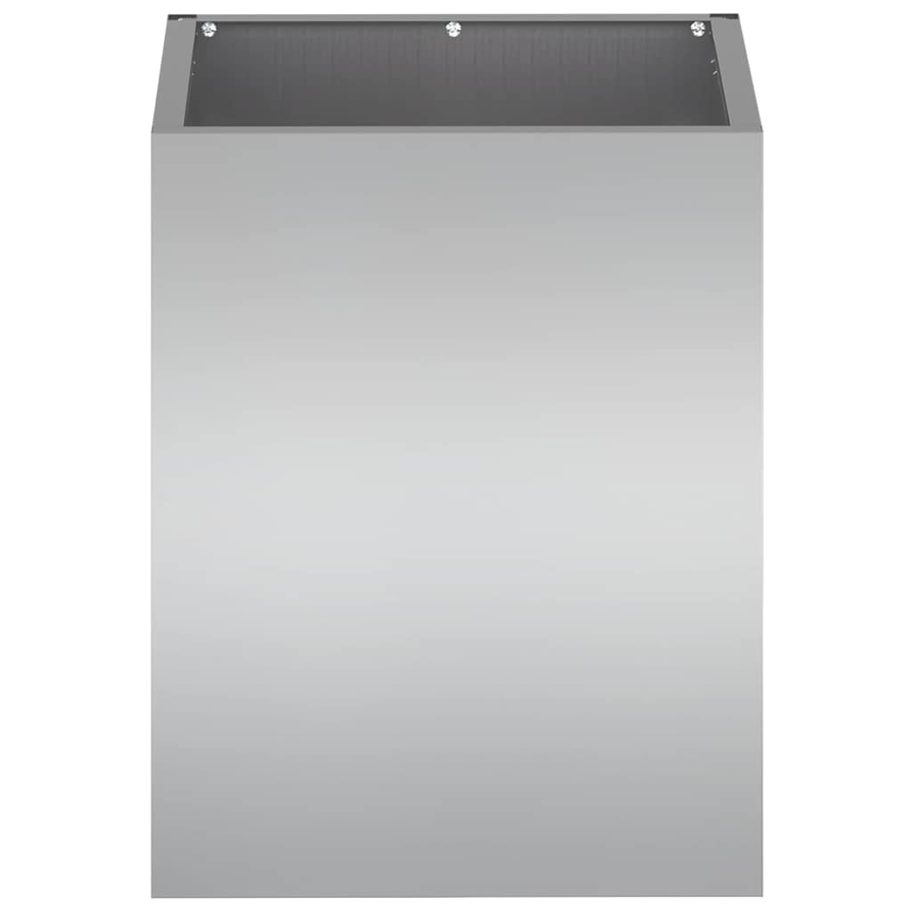vidaXL Garden Planter Galvanised Steel 32 x 32 x 40 cm
