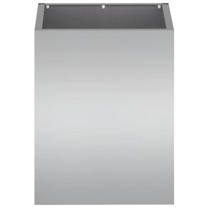 vidaXL Garden Planter Galvanised Steel 32 x 32 x 40 cm