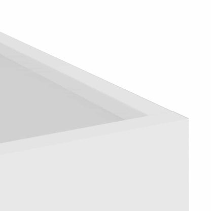 vidaXL Garden Planter White 50 x 32 x 40 cm Cold-rolled steel