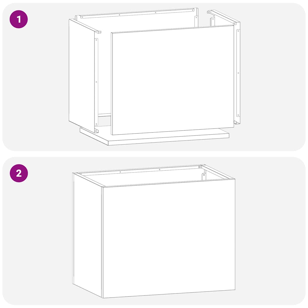 vidaXL Garden Planter White 50 x 32 x 40 cm Cold-rolled steel