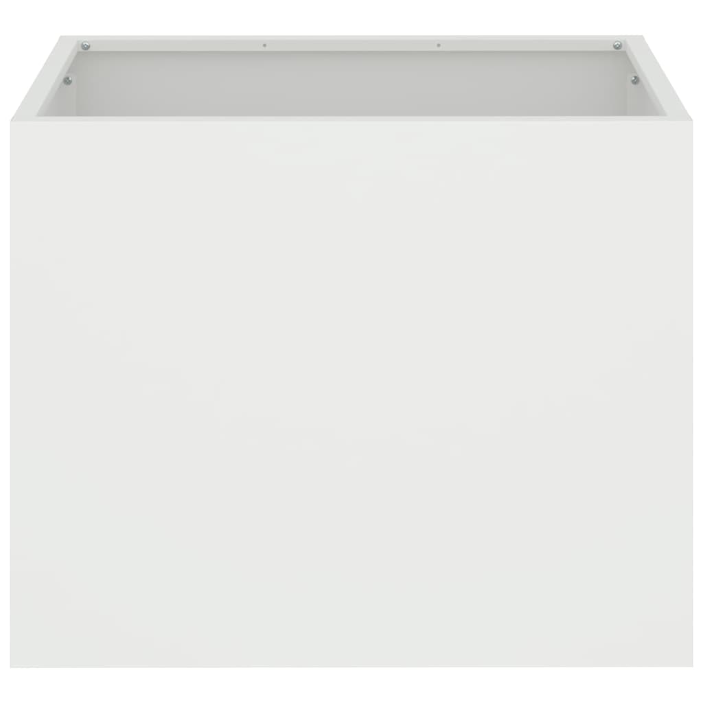 vidaXL Garden Planter White 50 x 32 x 40 cm Cold-rolled steel