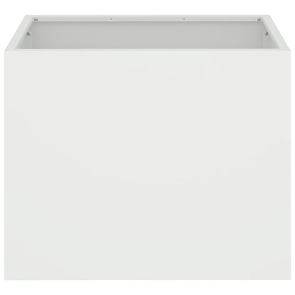 vidaXL Garden Planter White 50 x 32 x 40 cm Cold-rolled steel