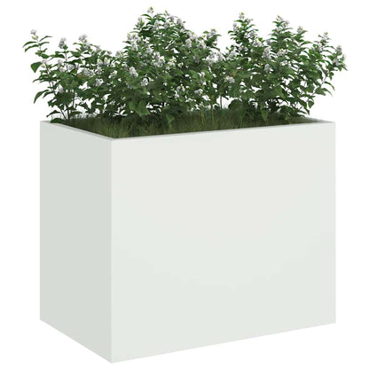 vidaXL Garden Planter White 50 x 32 x 40 cm Cold-rolled steel