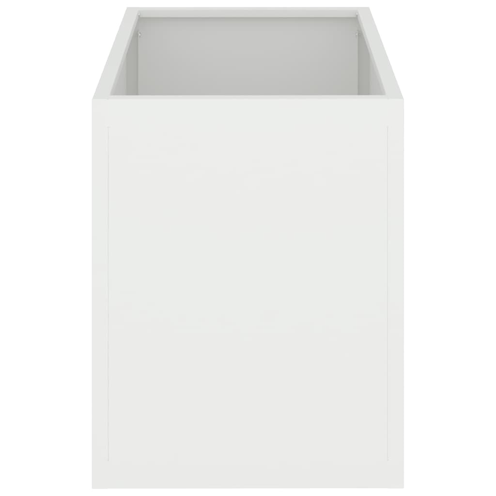 vidaXL Garden Planter White 50 x 32 x 40 cm Cold-rolled steel