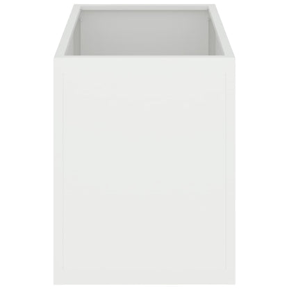 vidaXL Garden Planter White 50 x 32 x 40 cm Cold-rolled steel