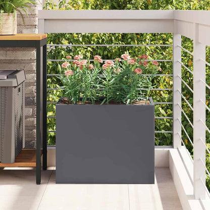 vidaXL Garden Planter Anthracite 50 x 32 x 40 cm Cold-rolled Steel