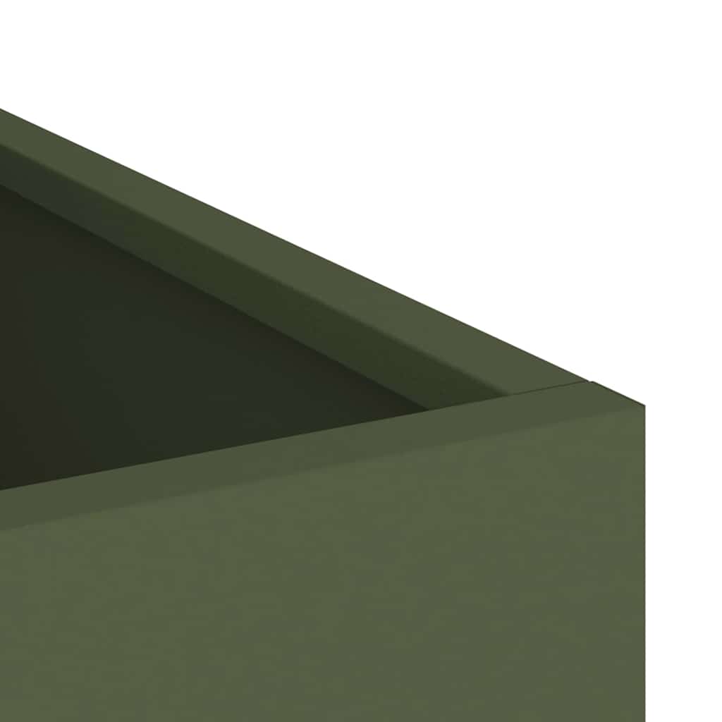 vidaXL Garden Planter Olive green 50 x 32 x 40 cm Cold-rolled Steel