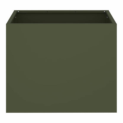 vidaXL Garden Planter Olive green 50 x 32 x 40 cm Cold-rolled Steel