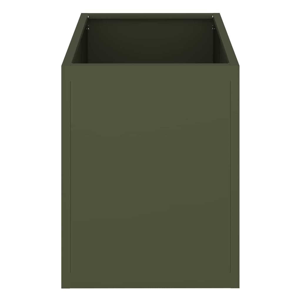 vidaXL Garden Planter Olive green 50 x 32 x 40 cm Cold-rolled Steel