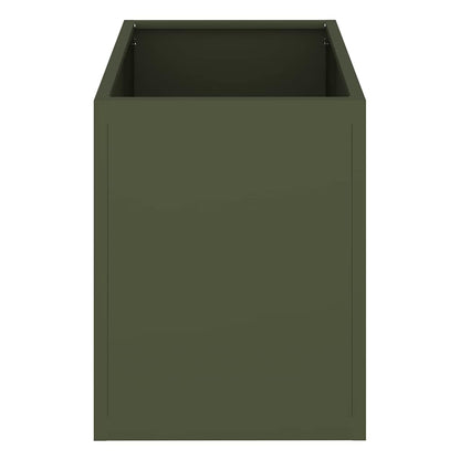 vidaXL Garden Planter Olive green 50 x 32 x 40 cm Cold-rolled Steel