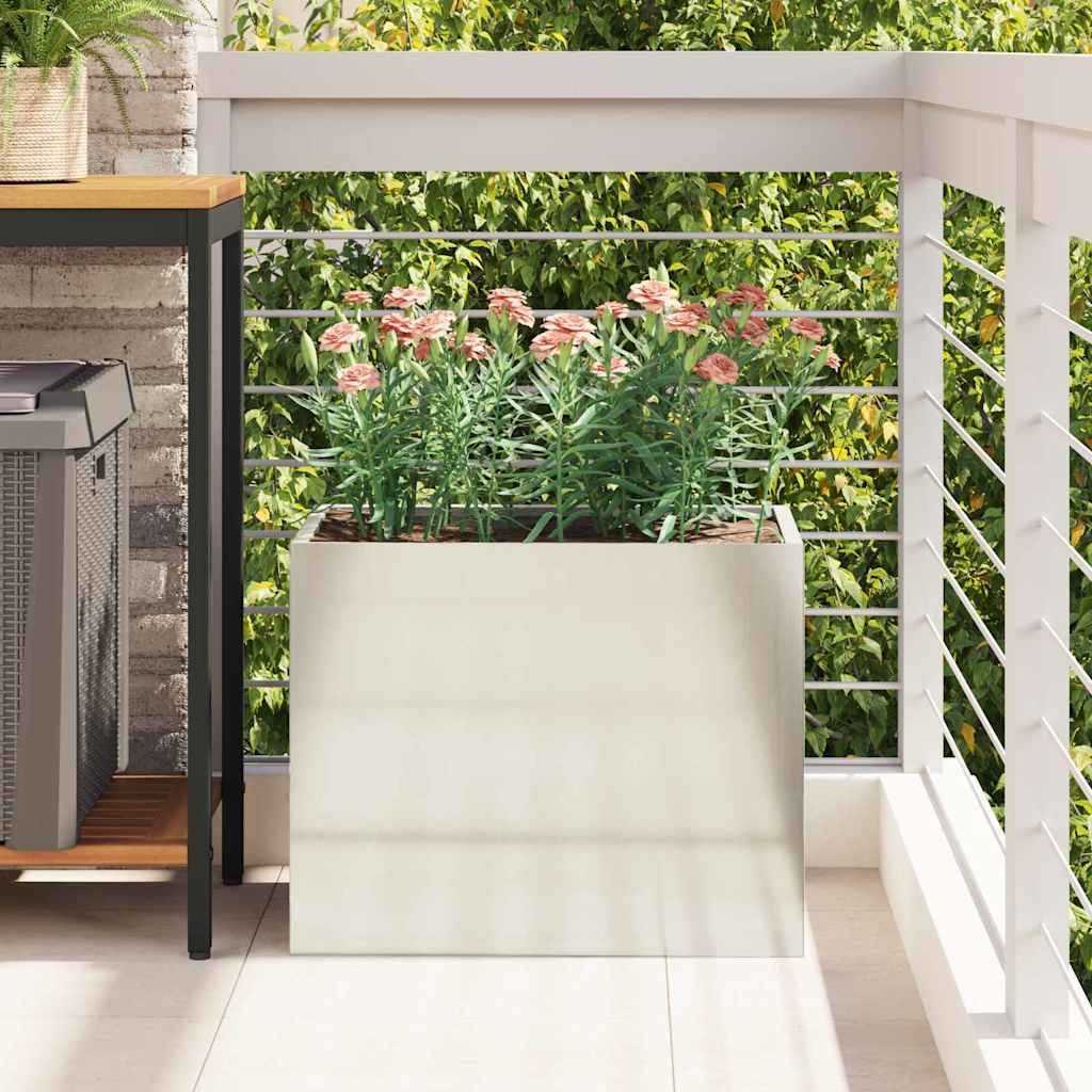 vidaXL Garden Planter Galvanised Steel 50 x 32 x 40 cm