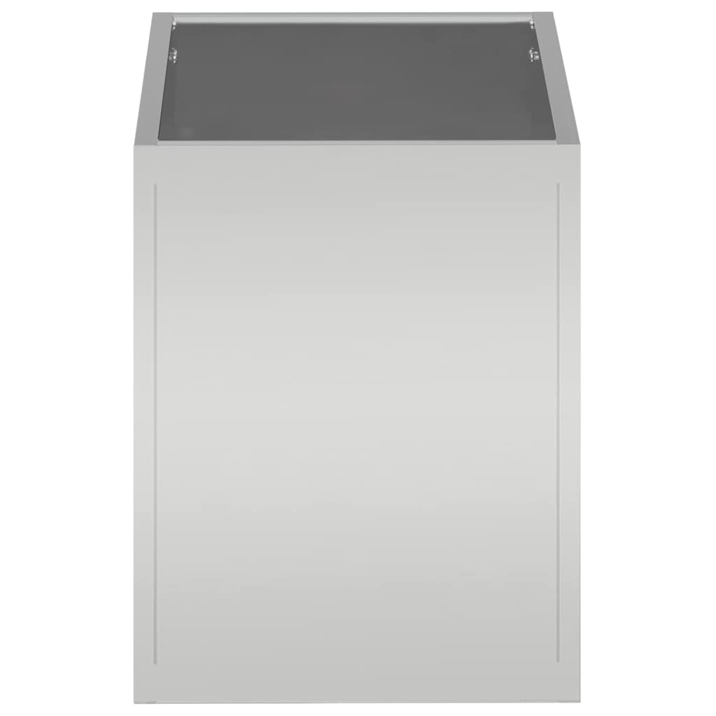vidaXL Garden Planter Galvanised Steel 50 x 32 x 40 cm
