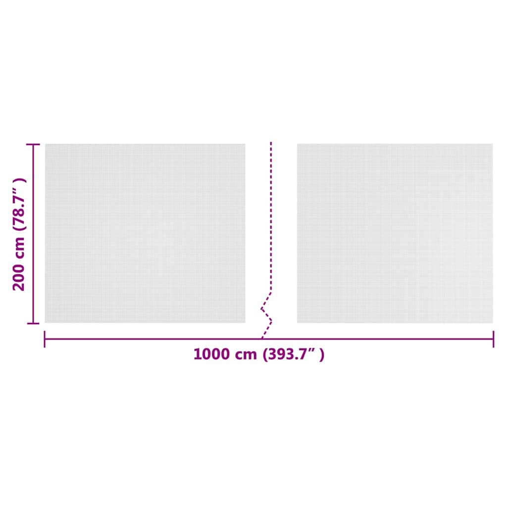 vidaXL Insect Net White 2 x 10 m Polyethylene