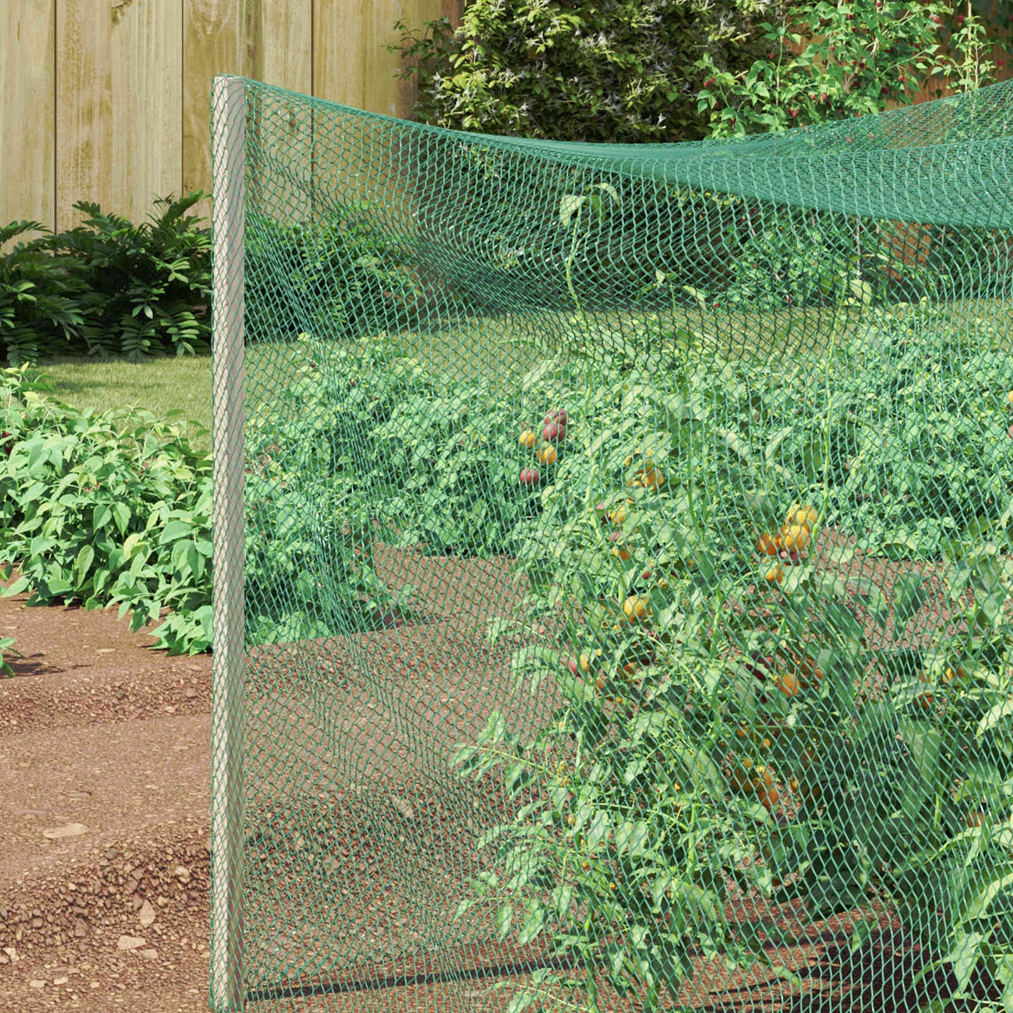 vidaXL Bird Protection Net Green 2 x 25 m Polyethylene
