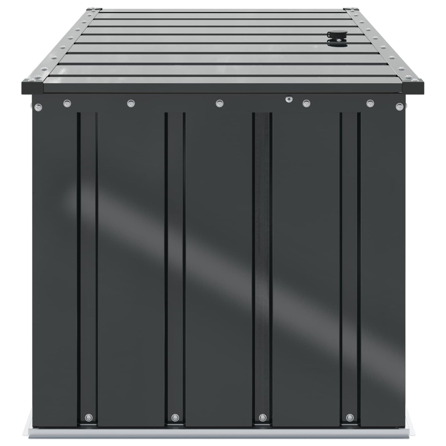 vidaXL Garden Storage Box Black 101 x 56.5 x 50 cm Steel