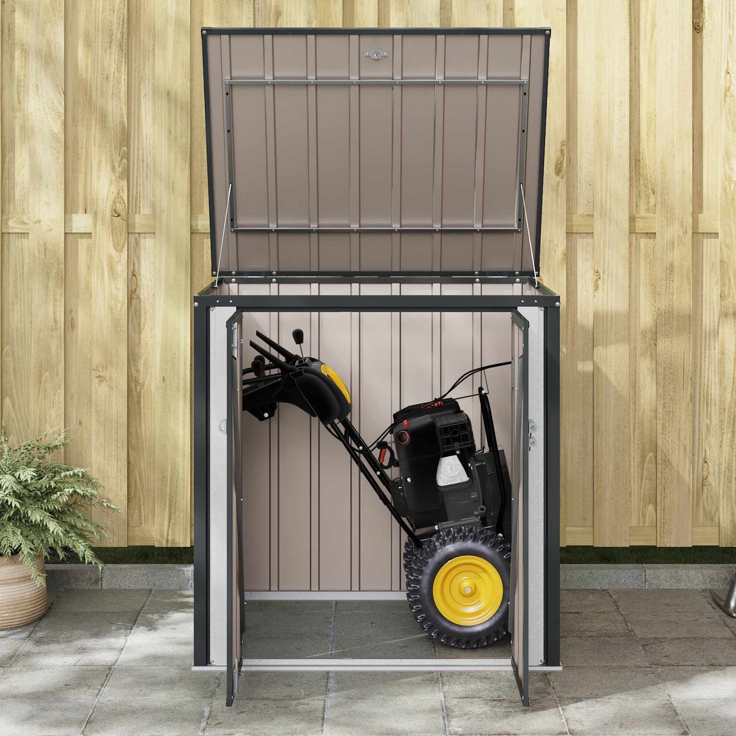 vidaXL Garden Storage Box Black 101.5 x 82 x 100 cm Steel