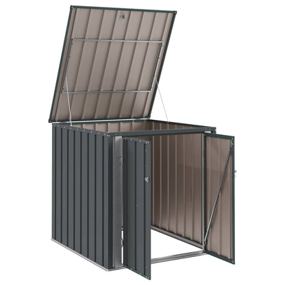 vidaXL Garden Storage Box Black 101.5 x 107 x 100 cm Steel