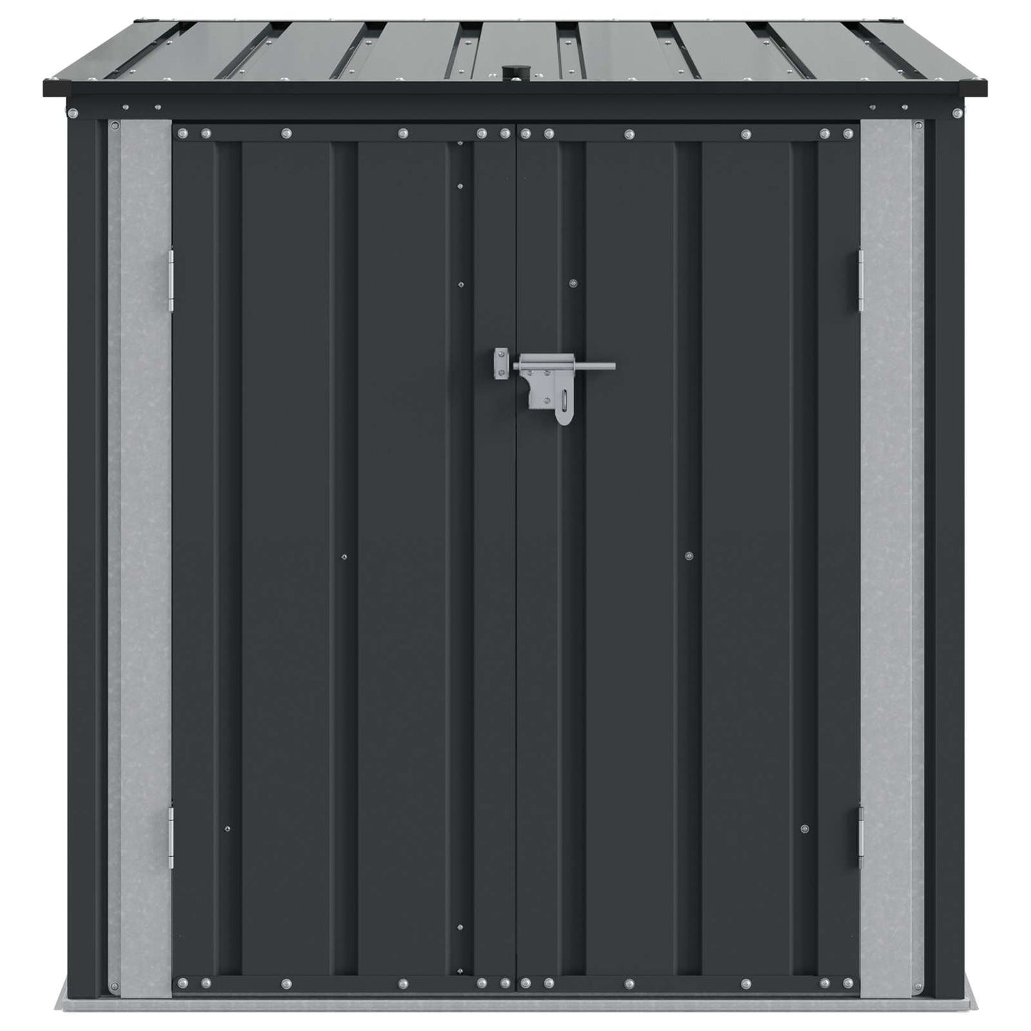 vidaXL Garden Storage Box Black 101.5 x 107 x 100 cm Steel