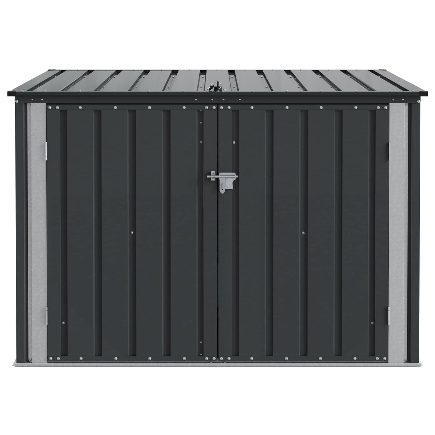 vidaXL Garden Storage Box Black 151.5 x 107 x 100 cm Steel