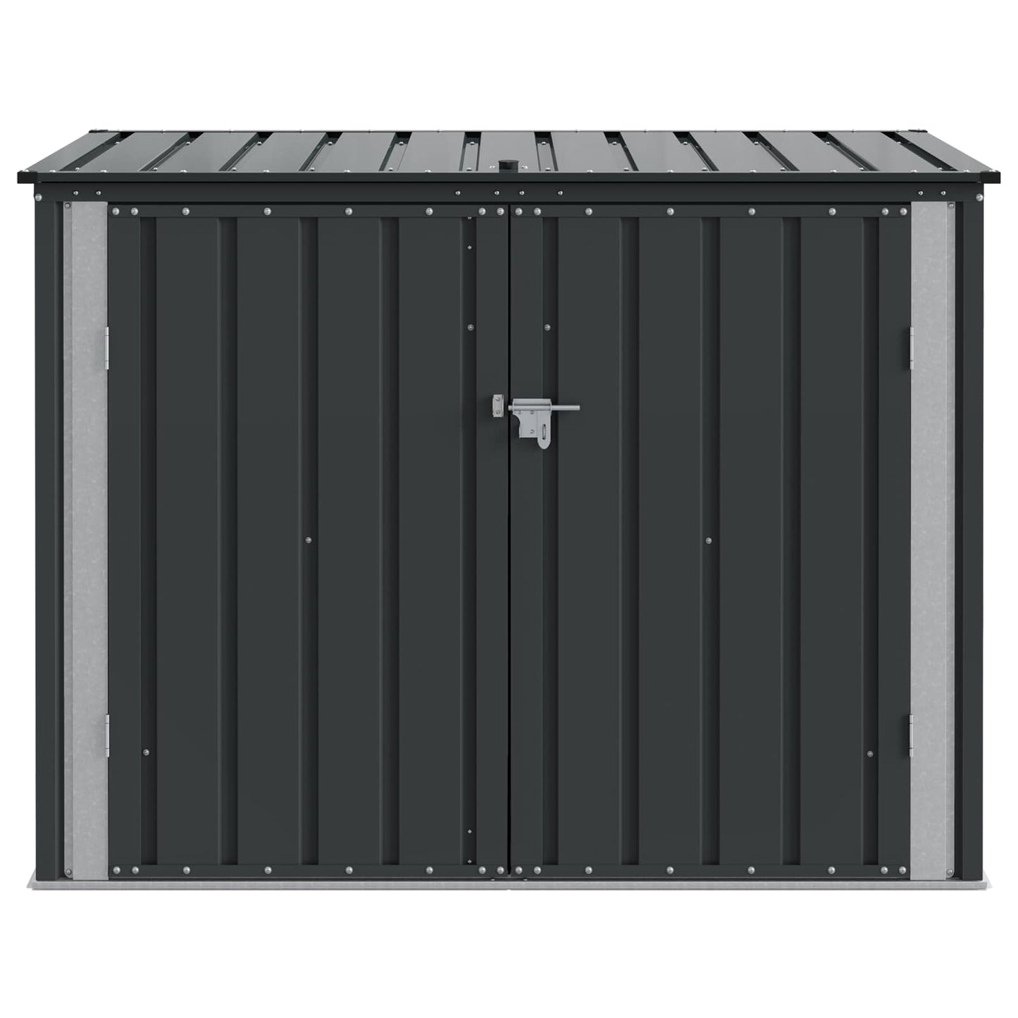 vidaXL Garden Storage Box Black 151.5 x 82 x 110.5 cm Steel