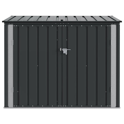 vidaXL Garden Storage Box Black 151.5 x 82 x 110.5 cm Steel