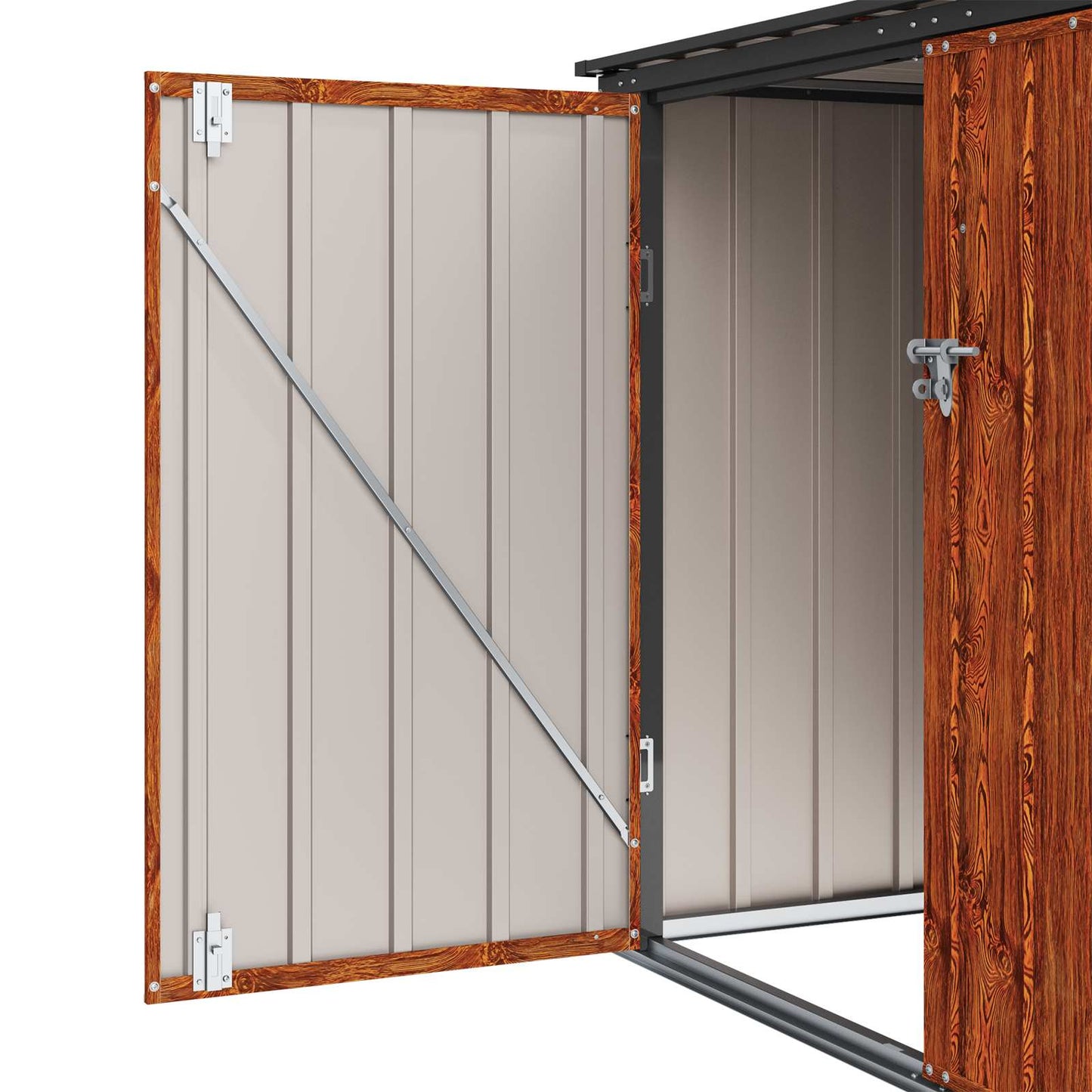 vidaXL Garden Storage Box Brown 151.5 x 82 x 110.5 cm Steel