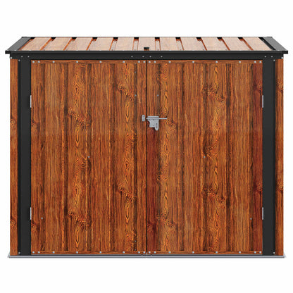 vidaXL Garden Storage Box Brown 151.5 x 82 x 110.5 cm Steel