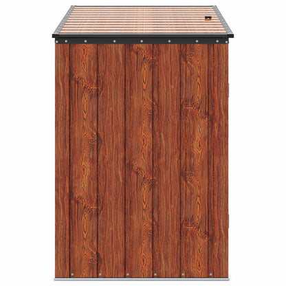 vidaXL Garden Storage Box Brown 151.5 x 82 x 110.5 cm Steel