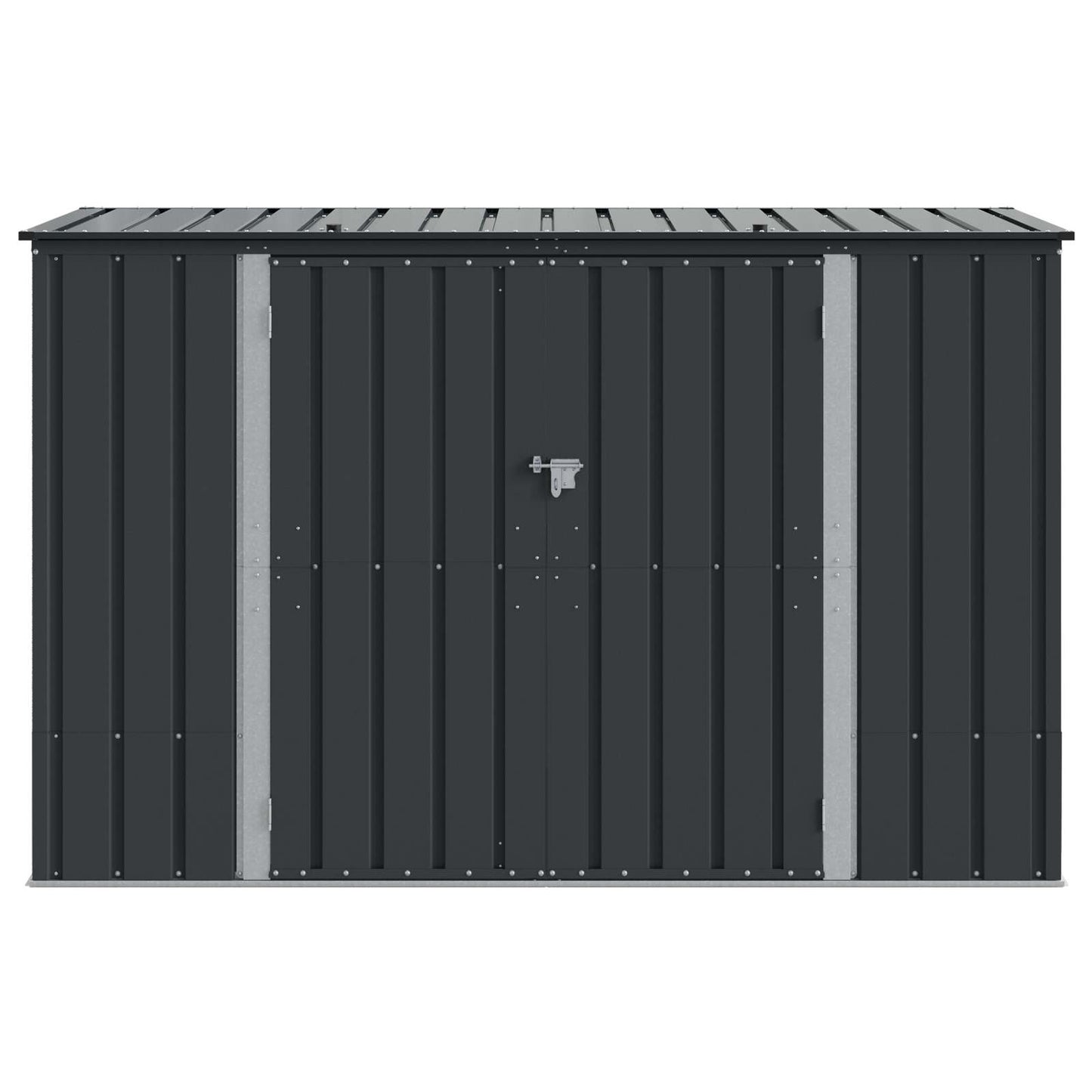 vidaXL Garden Storage Box Black 214 x 82 x 132 cm Steel