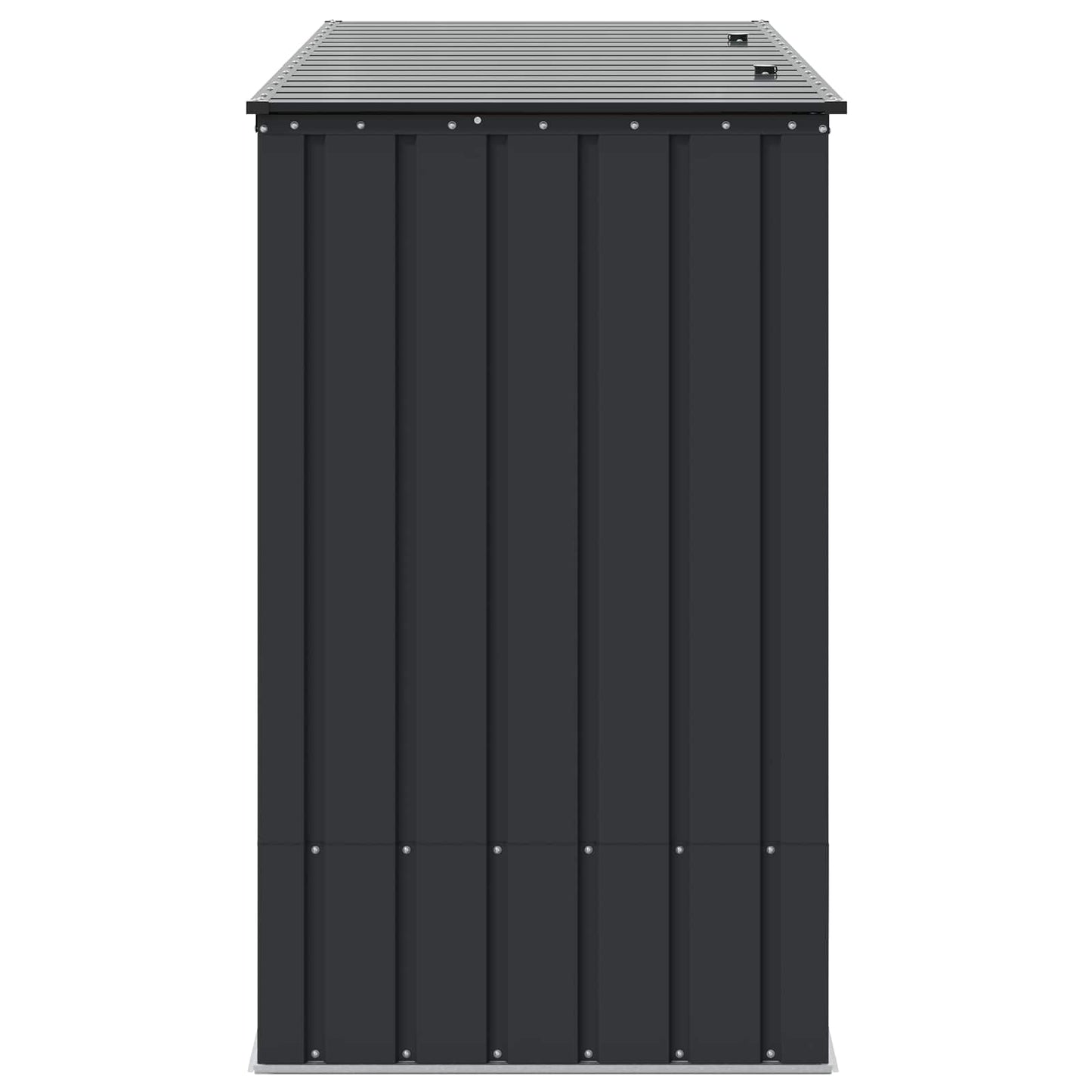 vidaXL Garden Storage Box Black 214 x 82 x 132 cm Steel