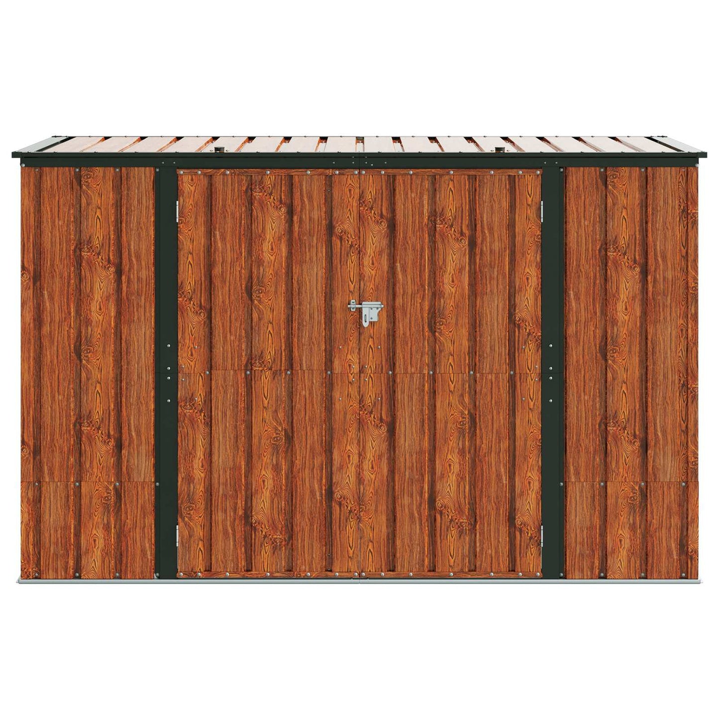 vidaXL Garden Storage Box Brown 214 x 82 x 132 cm Steel