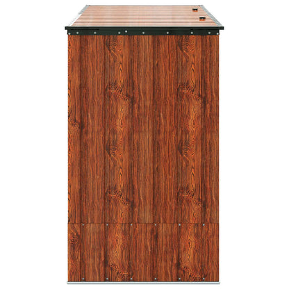 vidaXL Garden Storage Box Brown 214 x 82 x 132 cm Steel