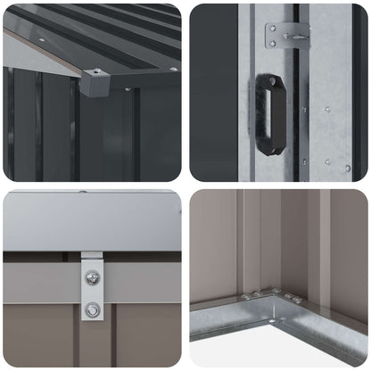 vidaXL Garden Sheds Anthracite 137 x 81 x 180 cm Metal