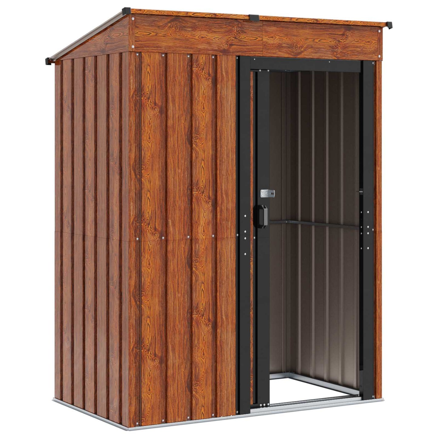 vidaXL Garden Sheds Brown 137 x 81 x 180 cm Metal