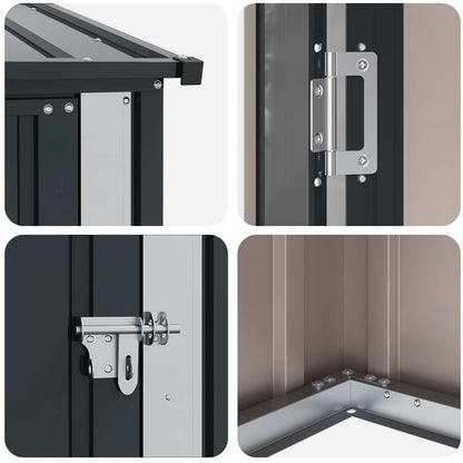vidaXL Garden Sheds Anthracite 103 x 74 x 200 cm Metal