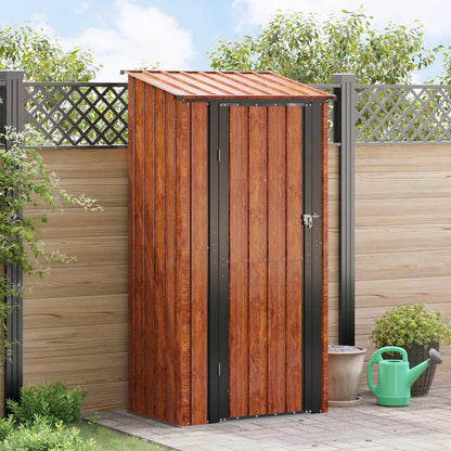 vidaXL Garden Sheds Brown 103 x 74 x 200 cm Metal