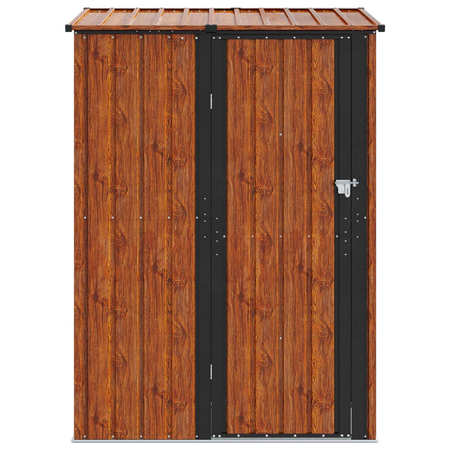 vidaXL Garden Sheds Brown 140.5 x 74 x 200 cm Metal