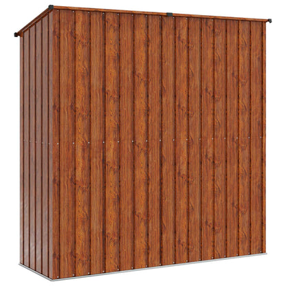 vidaXL Garden Sheds Brown 203.5 x 73 x 200 cm Metal