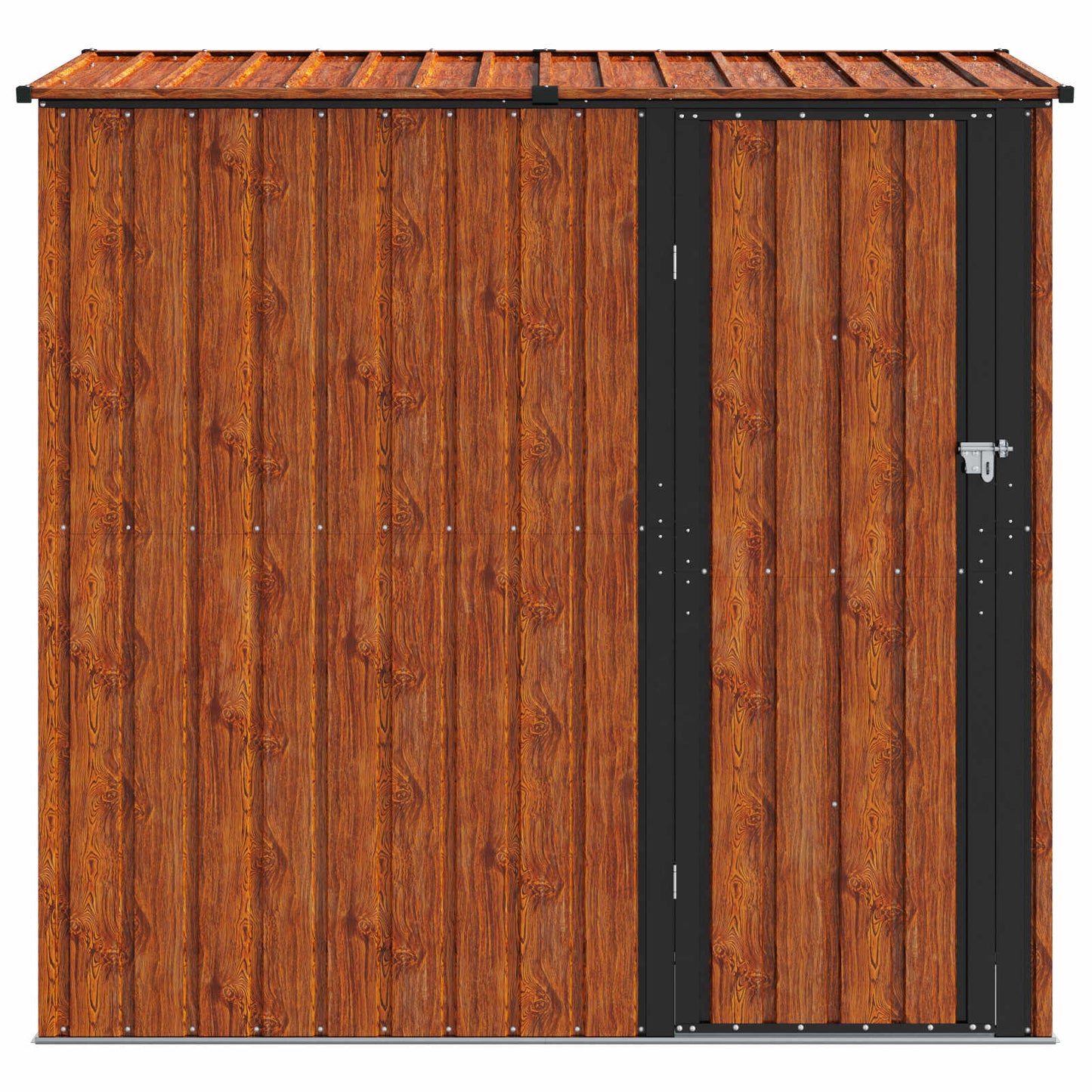 vidaXL Garden Sheds Brown 203.5 x 73 x 200 cm Metal