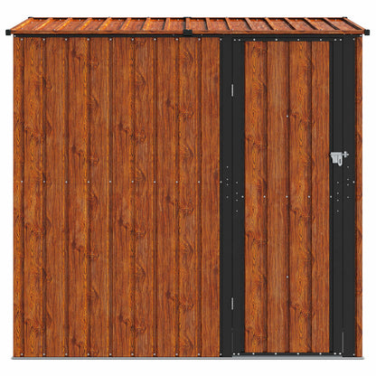 vidaXL Garden Sheds Brown 203.5 x 73 x 200 cm Metal