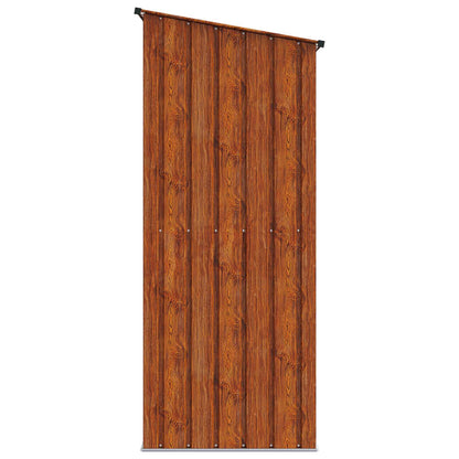 vidaXL Garden Sheds Brown 203 x 85.5 x 200 cm Metal