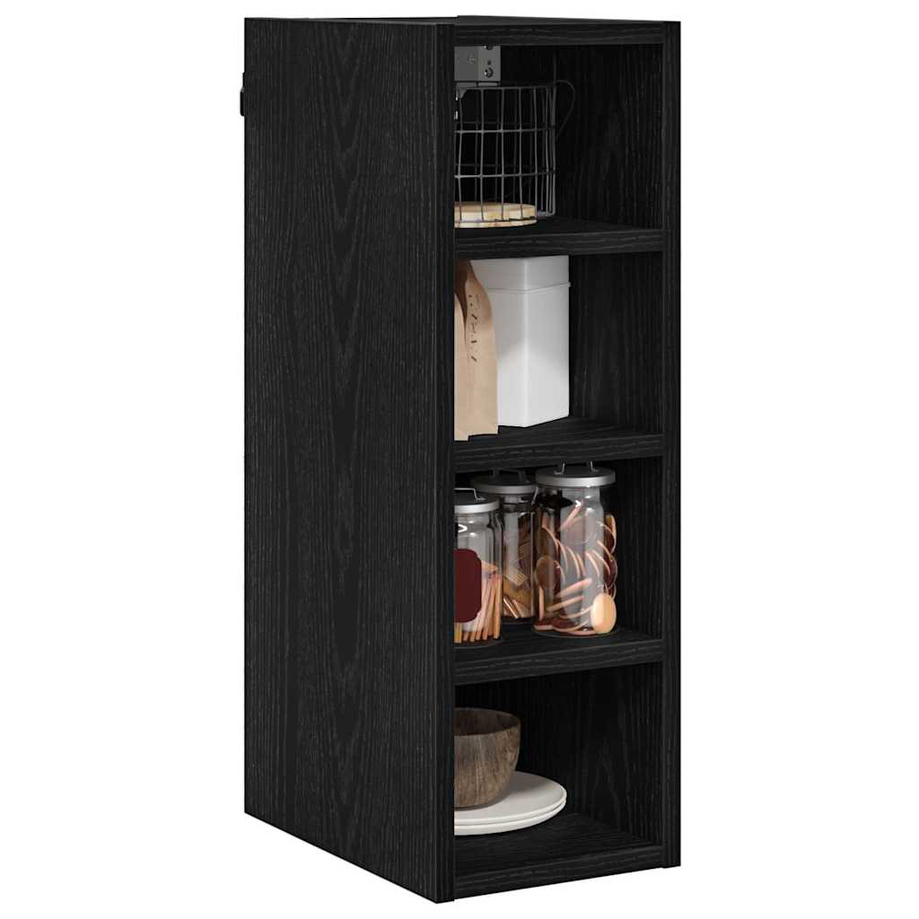 vidaXL Hanging Cabinet Black oak 20 x 29.5 x 60 cm Engineered Wood