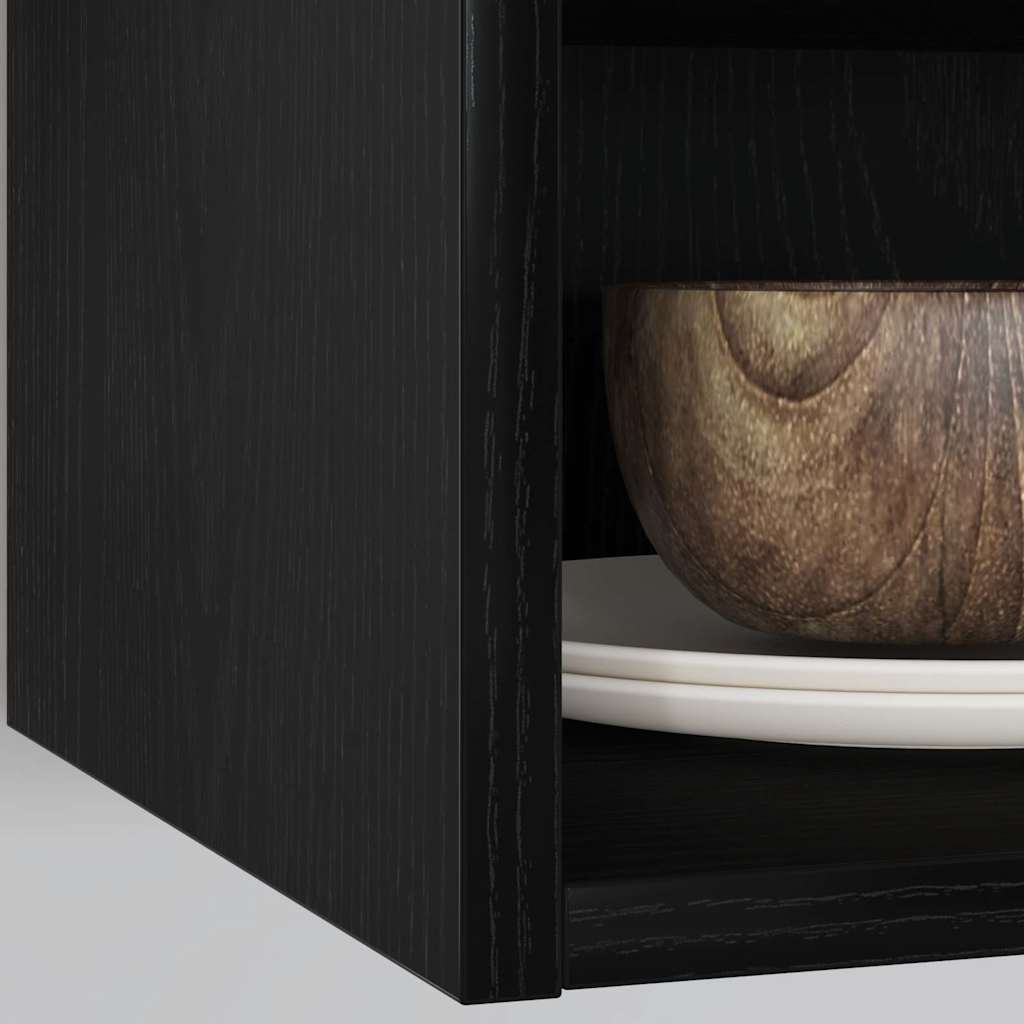 vidaXL Hanging Cabinet Black oak 30 x 29.5 x 60 cm Engineered Wood
